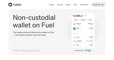 Fuelet - a Fuel Wallet focused on Account Abstraction